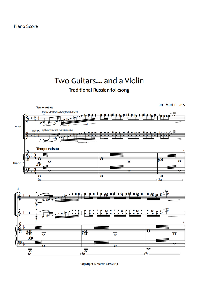 Two Guitars... and a Violin - sheet music download