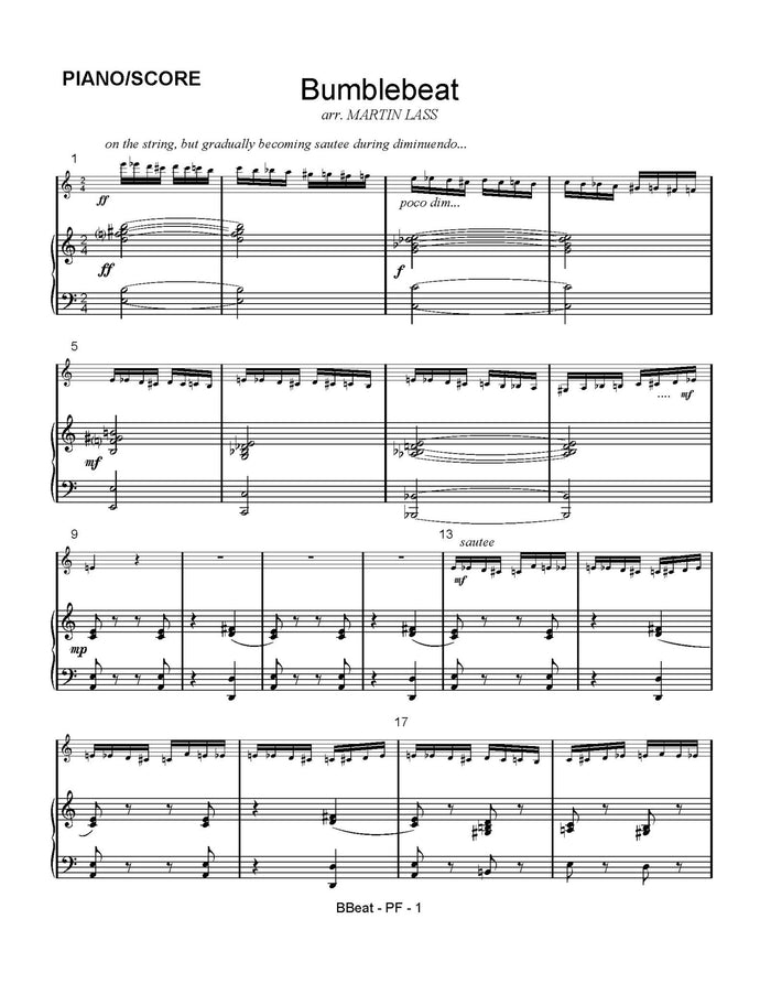 Bumblebeat - sheet music download