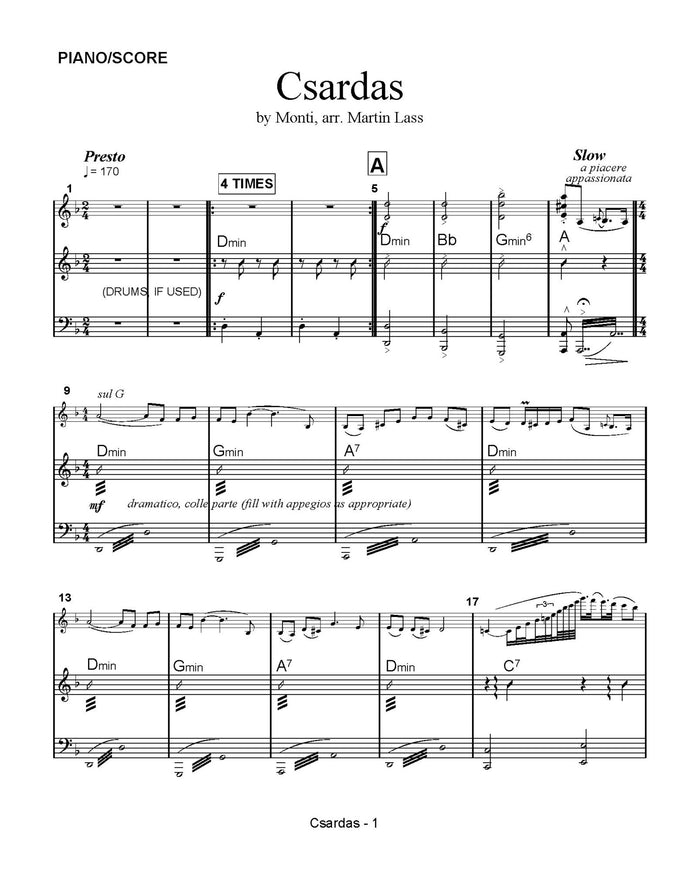 Csardas - sheet music download