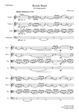 Rondo Remi | Sheet Music | String Quartet