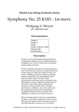 Symphony No. 25 - Mozart | Sheet Music | String Orchestra