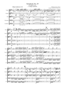 Symphony No. 29 - Mozart | Sheet Music | String Orchestra