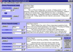 "Rogue Comet" Chiron Interpretations Software App by Martin Lass